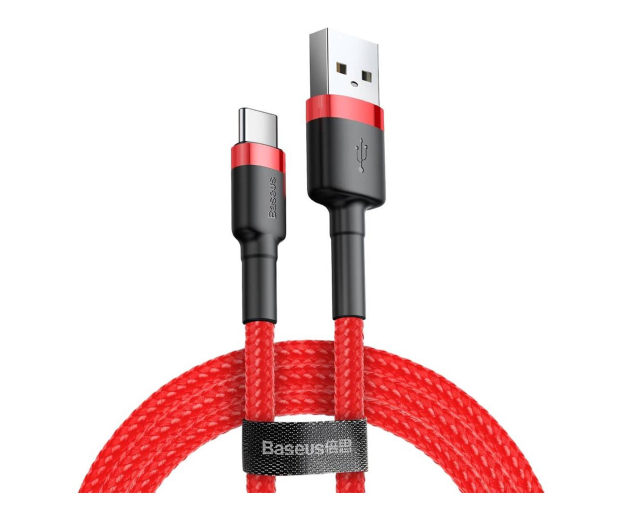 Baseus Kabel Cafule USB-A / USB-C QC 3.0 3A 0.5 m - czerwony - 1502152 - zdjęcie